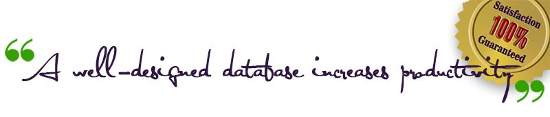 Well designed and Stable database increases productivity! Database Design Development and Administration. Database maintenance; cms; sql; mysql; java; javascript; oracle; microsoft sql server; microsoft access; sqlite; database management software; dbms; indexed digital information